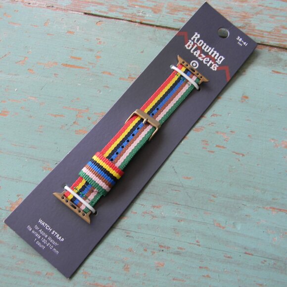 NEW Rowing Blazers x Target Apple Croquet Navy/Green Stripe Watch Band 38-41mm - Picture 1 of 3